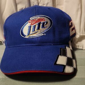 Nascar Miller Lite Brad Keselowski Velcroback Hat - NWOT